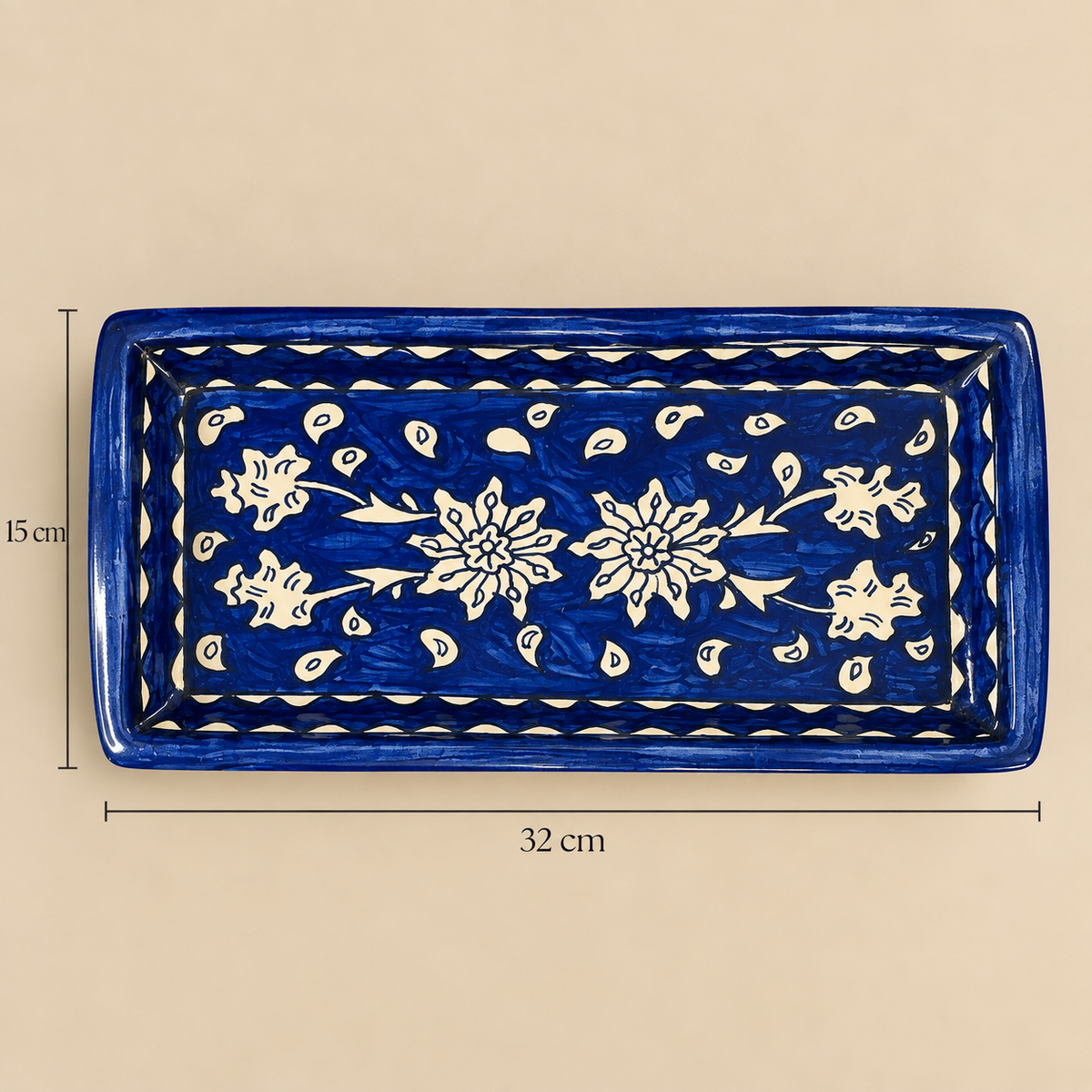 Blue flowers 15 x 32
