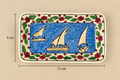 Sail boat  9 x 15 white frame